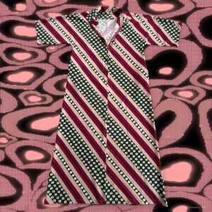 Retro Wearable Art Zippered Kimono Robe Dress MCM